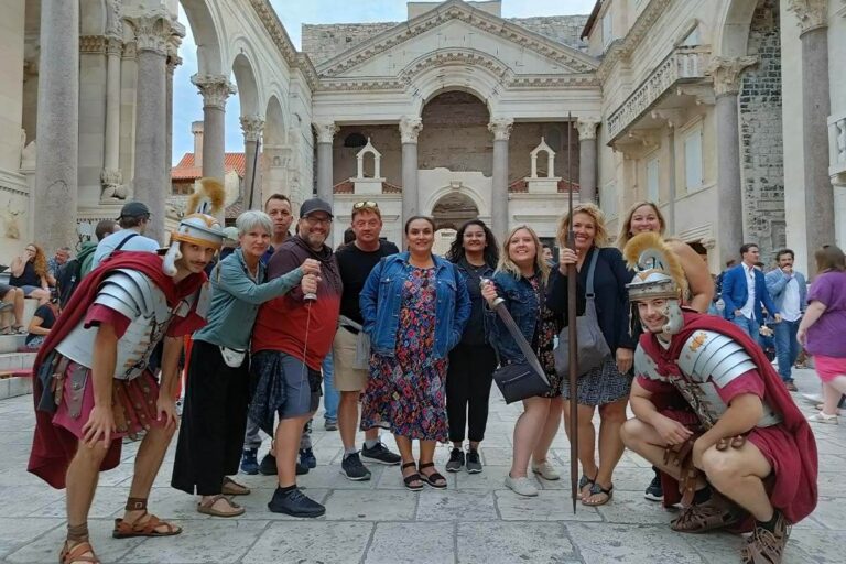 Group photo with roman guards